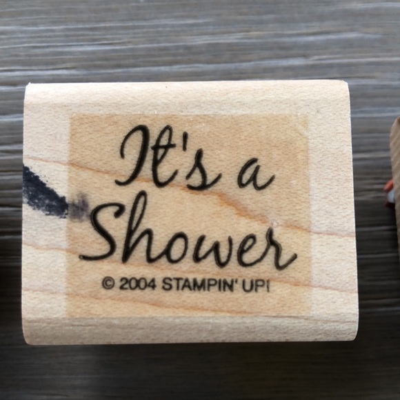 “Baby’s shower “ Set of 8 Stamping Up Scrapbook Wooden Rubber Stamps - Picture 3 of 10